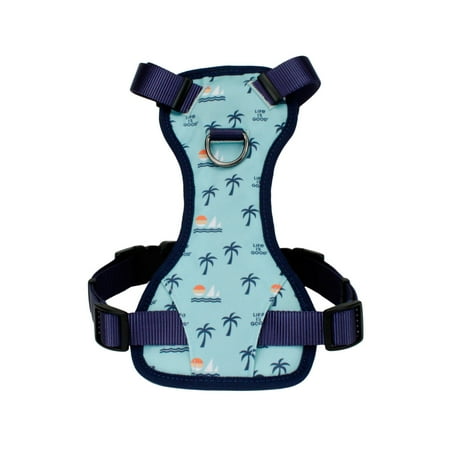 UPC: 0076484145087 | Life is Good® Canvas Overlay Dog Harness  Blue Good Vibes  5/8  x 12 -17  (Extra Small)