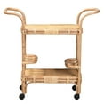 thumbnail image 2 of Pemberly Row Contemporary Bohemian Natural Brown Rattan Wine Cart, 2 of 10