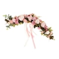 thumbnail image 1 of Guirnalda de flores de peonía de seda artificial para dintel de puerta, color rosa Rosado, 1 of 9
