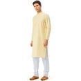 thumbnail image 2 of Maple Clothing Robe Décontractée Indienne pour Hommes en Coton Kurta Pyjama (Jaune, TG), 2 of 6