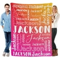 thumbnail image 3 of Custom Blanket with Name for Adults Kids Personalized Blanket and Throw Customized Flannel Name Blanket Personalized (Style-2, 30x40), 3 of 6