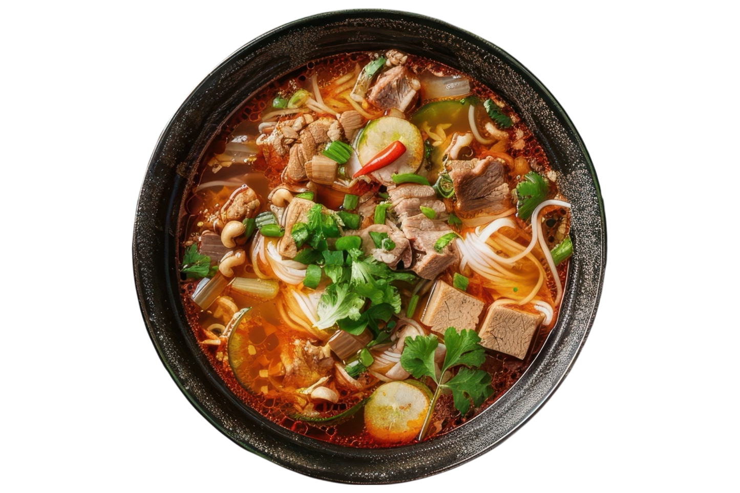 PhoLicious Instant Bun Bo Hue Bowl, Vietnamese Spicy Beef, Seafood & Lemongrass Rice Noodle Soup, 4.15 oz Single Serve, Whole Spices, Ready in 4 Minutes, Ramen Alternative, as Seen on Shark Tank