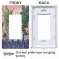 thumbnail image 3 of Yayeee Rocker Switch Wall Plate 2-Gang 4.7"x4.6" Home Decorative Outlet Cover, Floral Vase, 3 of 6