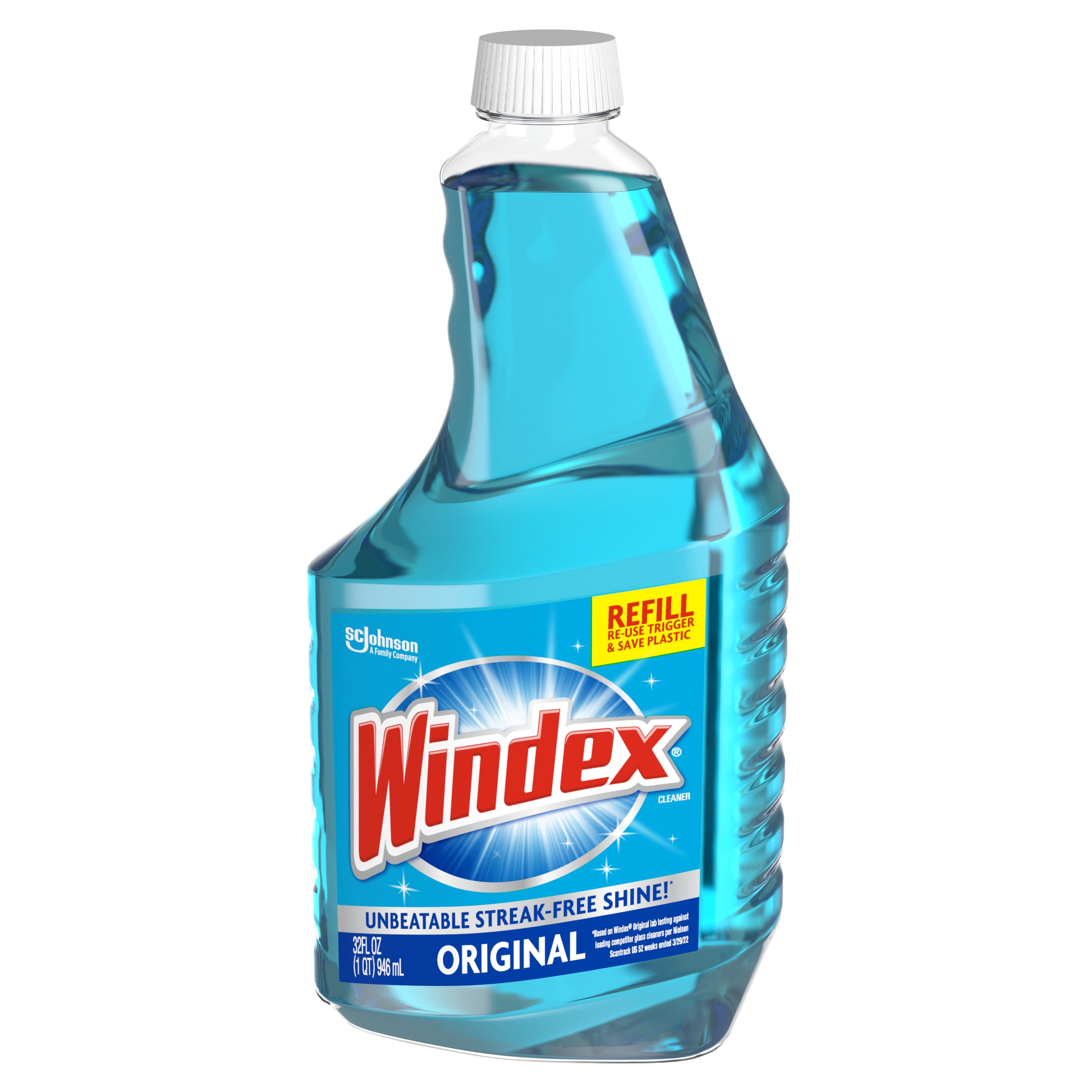 Windex Original Glass Cleaner, 32 fl oz & 169 fl oz Refill