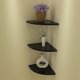 thumbnail image 1 of Juego de estantes de pared negros de 3,25 cm, de madera rústica, carga máxima de 4 kg, para salón, dormitorio, oficina, baño o cocina, 1 of 5