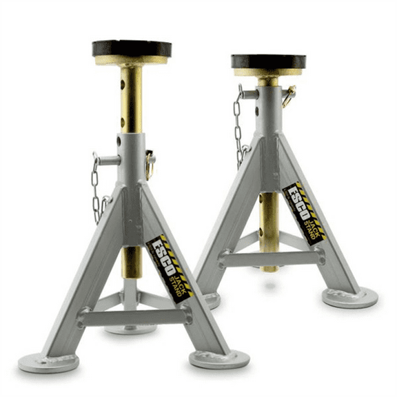 ESCO 10498 Adjustable Jack Stand Pair with Removable Rubber Flat Top