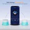 thumbnail image 4 of Portable Magnetic Mini Speaker, Bluetooth Speaker for Phone Stand & Kitche, Refrigerator, Anything Magnet, Gifts Cyan-White, 4 of 8