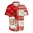 thumbnail image 5 of Elvqul Shirts for Men Casual Christmas Short Sleeve Trendy Graphic Mens Shirts Button up, 5 of 5