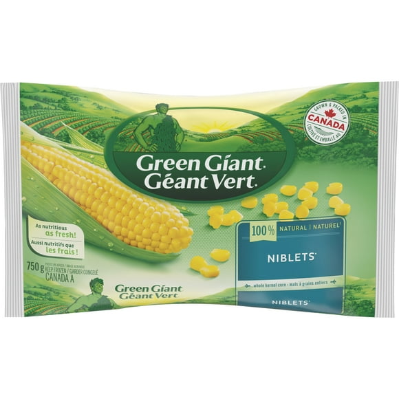 Maïs à grains entiers Niblets* congelé Géant Vert, Cultivé et emballé au Canada 750 g