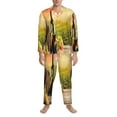 thumbnail image 4 of Bingfone Men'S Pajama Set 2 Piece Loungewear Pjs, Long Sleeve With Pajama Pants-Red Wine Glasses, 4 of 9