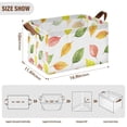 thumbnail image 7 of Yayeee Foldable Storage Basket for Shelves with Handles Set of 2 Waterproof Cloth Bins, Pink Colorful Leaves, 7 of 7