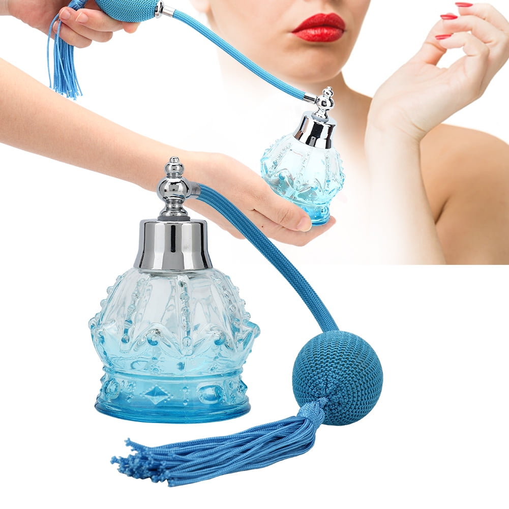 Amonsee Glass Perfume Bottle, Empty Bulb Sprayer,80ml Glass Empty