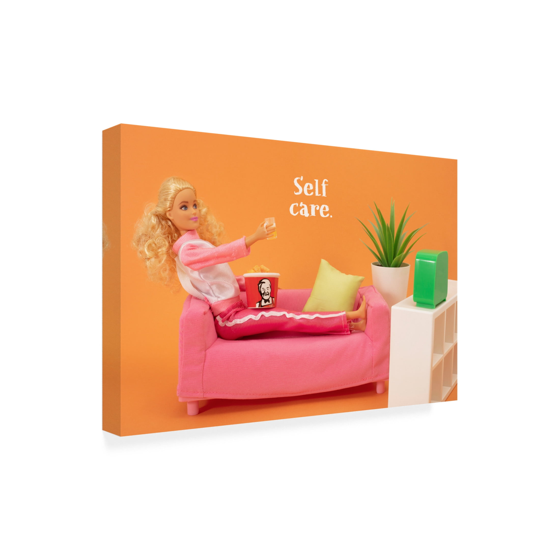 Canvas Wall Art - Julia Ramiro 'Self Care' Wall Art for Living Room, Bedroom, or Office Décor by Trademark Fine Art - 47 x 30 Inches