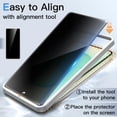 thumbnail image 5 of JETech Privacy Screen Protector for Samsung Galaxy S26 Plus, with Installation Tool, 2-Pack, 5 of 7