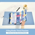thumbnail image 3 of FORMRS 2 Pack Pencil Pouch for 3 Ring Binder with Clear Window Zipper Case, Red Hand Drawn Sailboats, 3 of 6