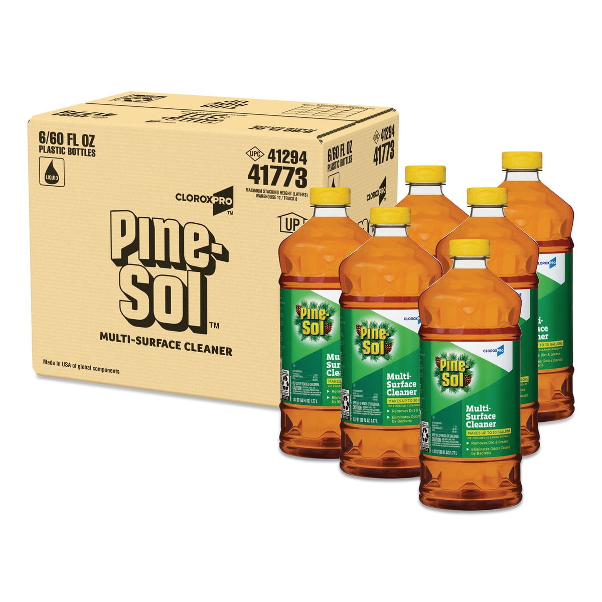 Pine-Sol Multi-Surface Cleaner Disinfectant, Pine, 60Oz Bottle, 6 ...