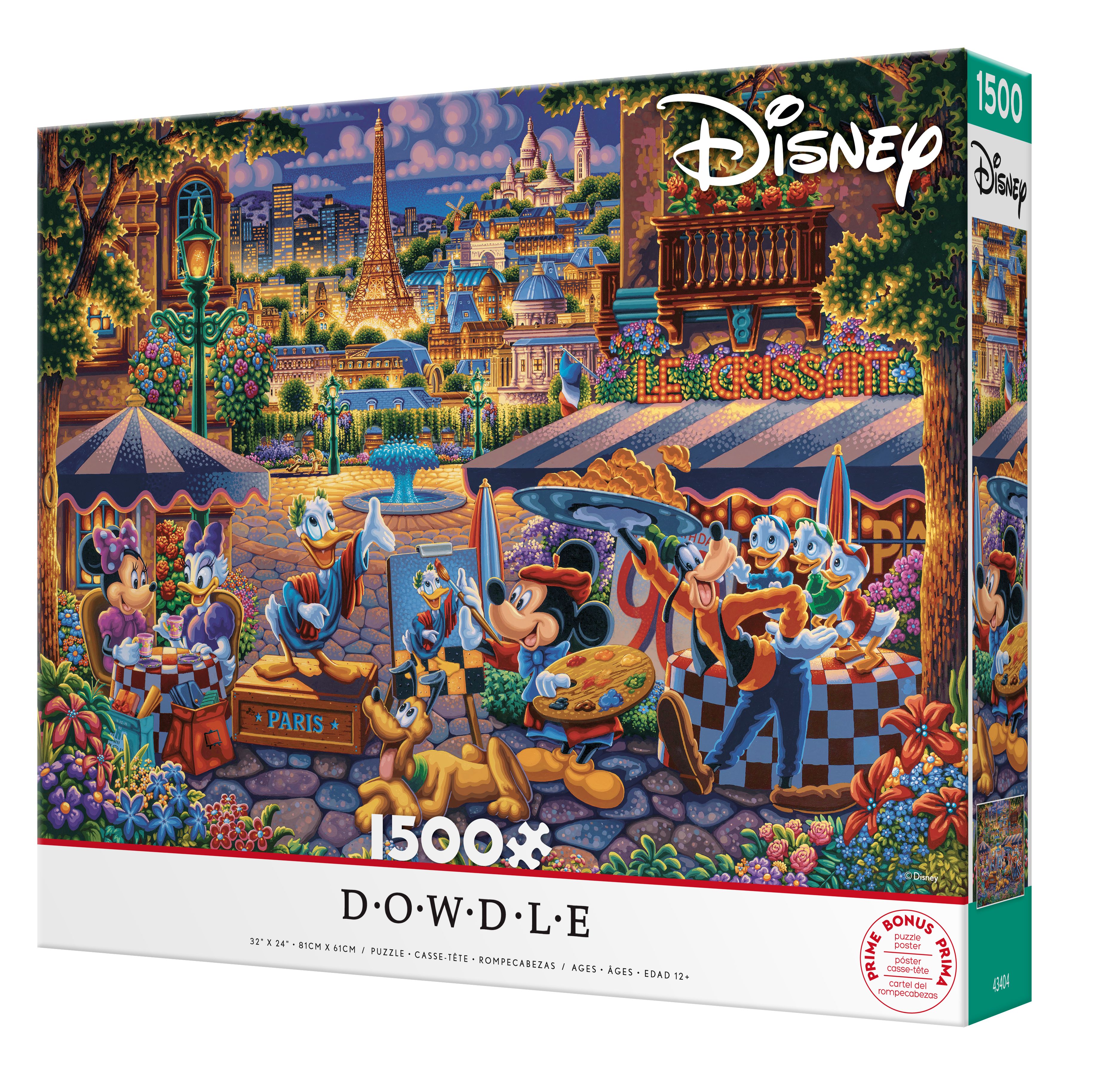 Ceaco Mickey and Friends Painting in Paris 1500 Piece Interlocking