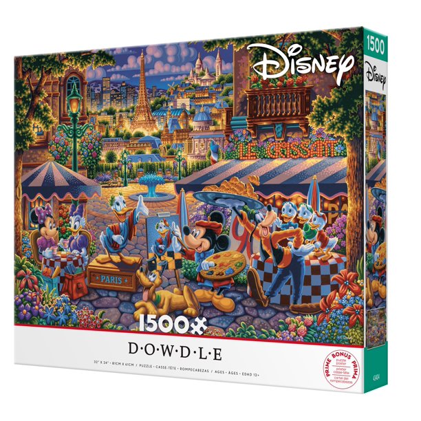 Ceaco Mickey and Friends Painting in Paris 1500 Piece Interlocking