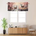 thumbnail image 2 of Forest Deer Kitchen Curtain Valances Rustic Spring Wildlife Elk Rainforest Floral Nature Landscapes Window Valance for Bedroom Bathroom Living Room Dining Room Valances Set 54 by 18 in, 1 Panel, 2 of 6