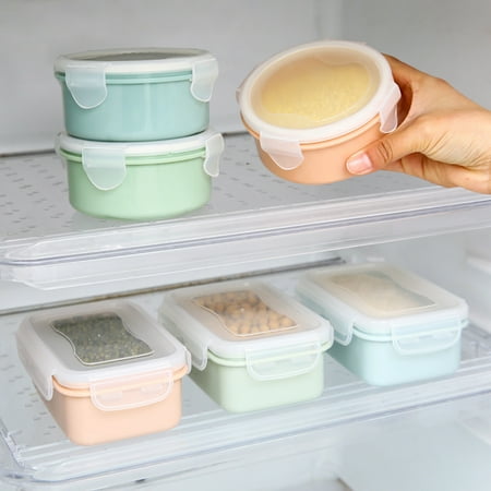 

YDxl Round/Rectangle Kitchen Organizer Food Storage Container Seal Crisper Lunch Box