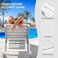 thumbnail image 5 of DEXTRUS Chaise Outdoor Indoor Lounge Chairs with Wheels, Recliner Chair Adjustable Backrest, Multi-Functional Patio Loungers, Waterproof Poolside HIPS Chaise Lounge - White, 5 of 12
