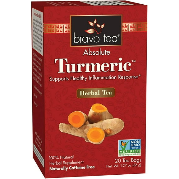Bravo Tea Absolute Tumeric Herbal Tea Bags, 20 Ea