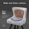 thumbnail image 5 of HomeZeer 360°Swivel Farmhouse Bar Stools Set of 4, 26" White Faux Leather with Low Back & Footrest, Metal Frame Counter Height Stools for Kitchen Island, Dining & Bar, 5 of 11