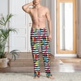 thumbnail image 2 of Susaid Trendy Colorful Pineapples 1 Print Mens Pajama Pants Set Sleep & Lounge Pants, PJ Bottoms with Pockets and Button Fly-XX-Large, 2 of 6