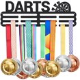 thumbnail image 1 of 1 juego de soporte para medallas de pared para deportes de dardos, para más de 60 medallas colgantes, estante de exhibición para premios deportivos, 1 of 8