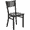 Walnut Wood Seat/Black Metal Frame, variant on Flash Furniture HERCULES Series Black Grid Back Metal Restaurant Chair - Walnut Wood Seat