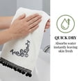 thumbnail image 4 of Unique Bargains Boho Embroidery Coral Fleece Hand Towels Beige 2pk, 4 of 7