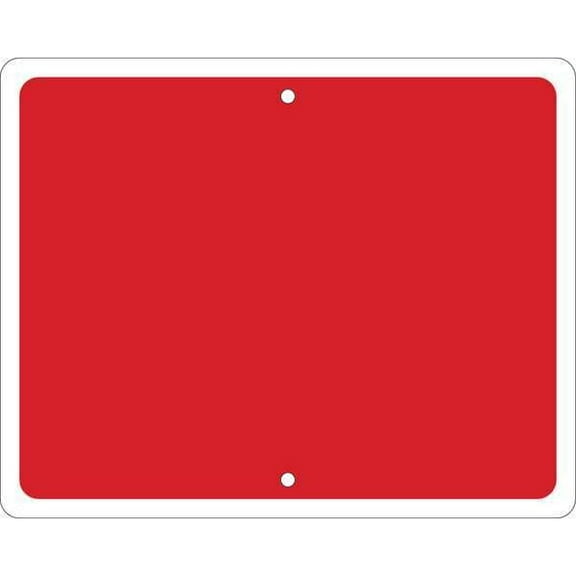 Brady Railroad Sign,12 in x 15 in,Red,No Text 134194