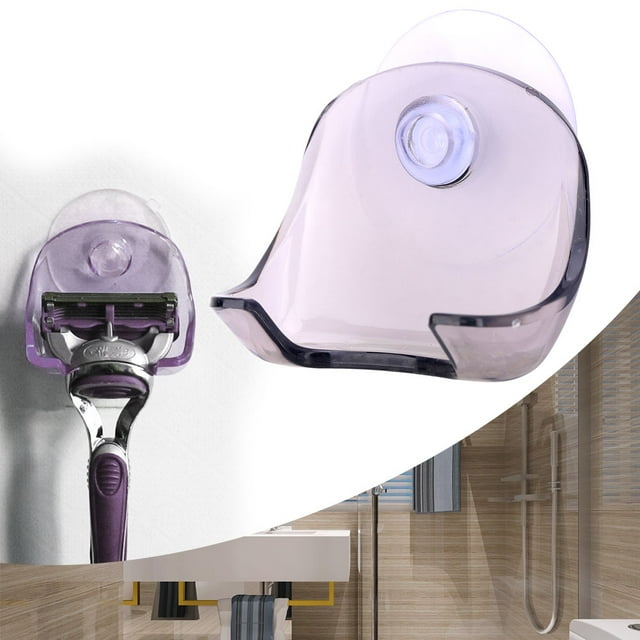 Soporte Para Maquinilla De Afeitar Negro, Soporte Para Maquinilla De Afeitar Montado En La Pared De Plástico Sin Olor Ni Tóxico, Para Uso En El Lavabo Del Baño