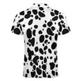 thumbnail image 5 of Dalmatian Print Men Zipper T-shirt Summer Casual Short Sleeve T-shirt Top, 5 of 7