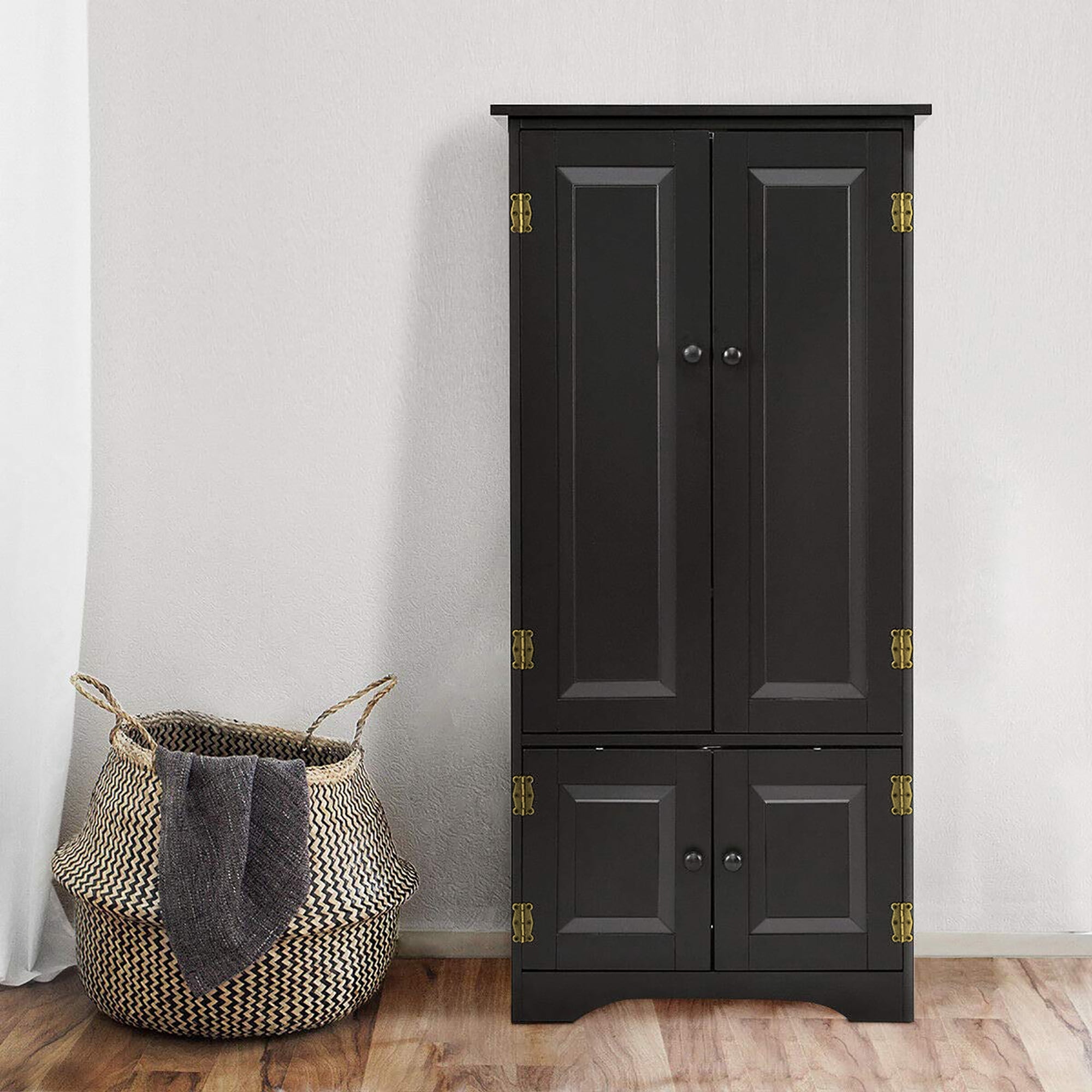 家具 cabinet Costway Freestanding Corner Bathroom Storage Cabinet with