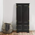 thumbnail image 2 of Costway Accent Storage Cabinet Adjustable Shelves Antique 2 Door Floor Cabinet Black, 2 of 10