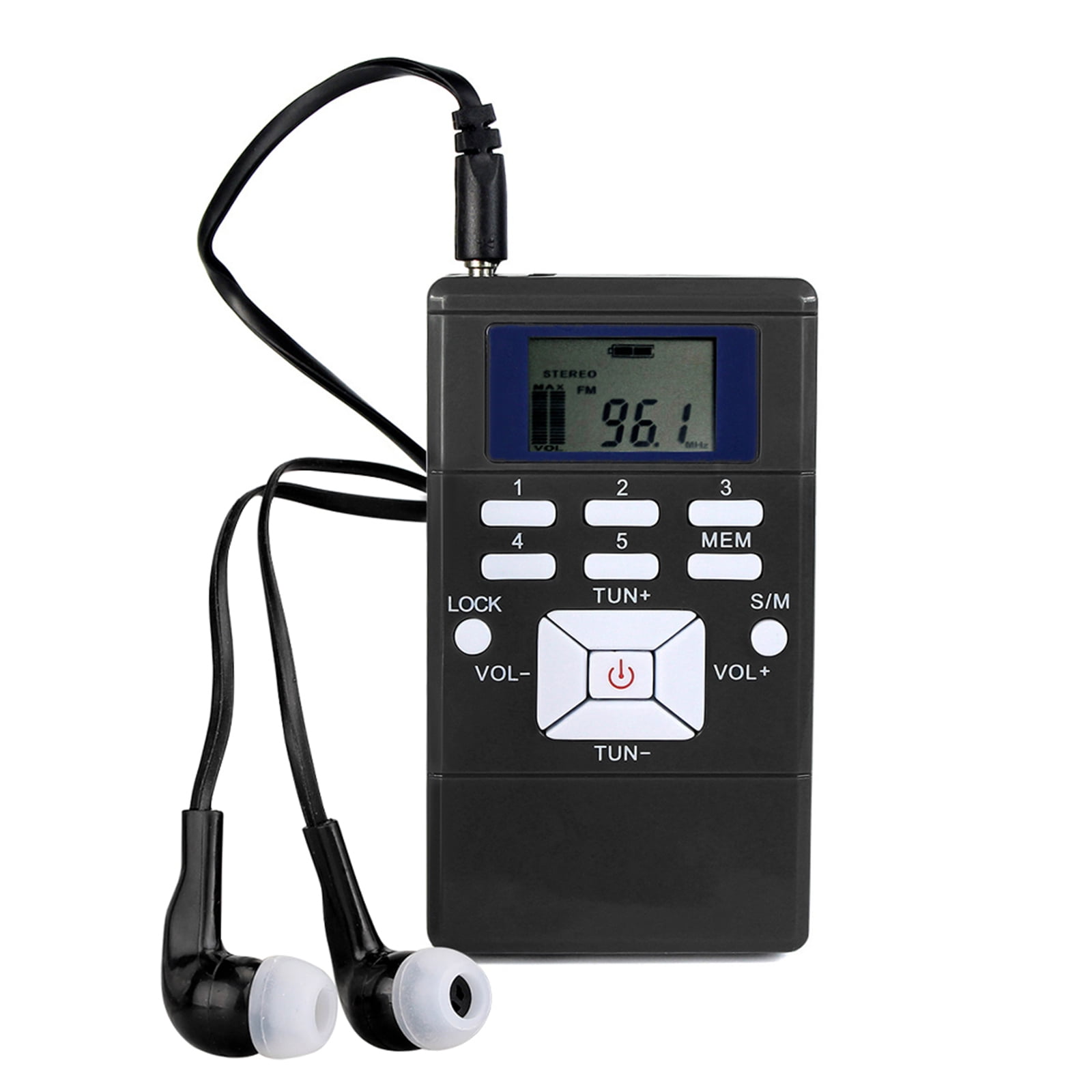 Mini Portable DSP Stereo FM Radio 1.2" HiFi Digital Clock Receiver for Meeting 