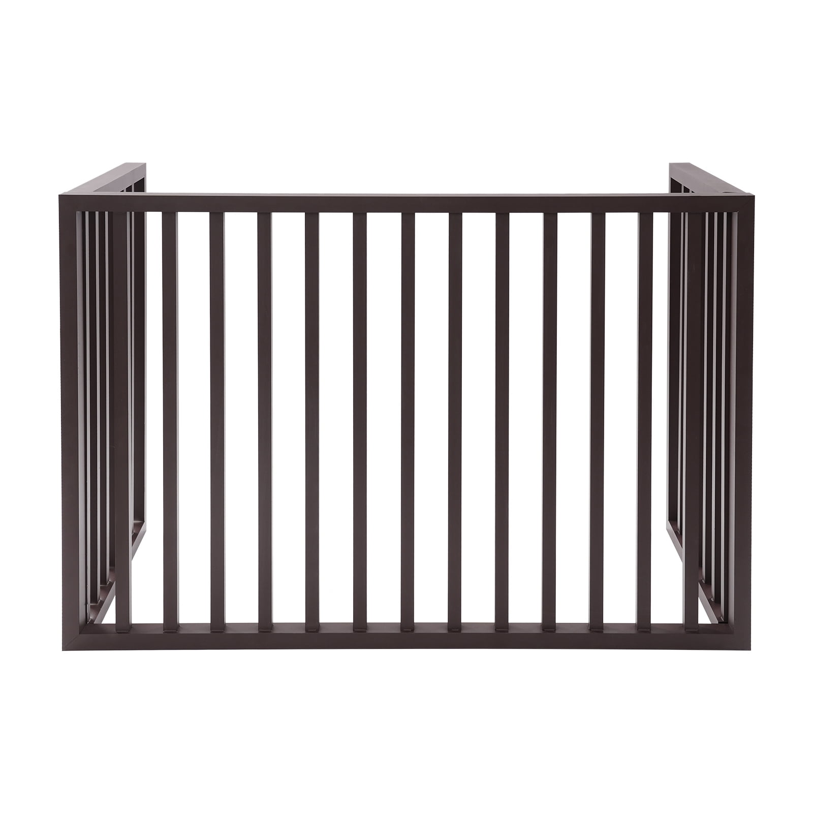 ToppiJoy 1.5P 3 Panels Air Conditioner Fence, Drill-Type Louvered Grille AC Unit Fence Outdoor, for Outdoor Trash Can, Pool Equipment Enclosure Panels Coffee Color