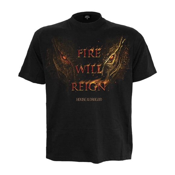 House Of The Dragon Adult HOD2 Fire Will Reign Back Print T-Shirt