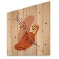 thumbnail image 2 of Designart 'Abstract Warm Colors Spring Leaf' Modern Print on Natural Pine Wood, 2 of 5