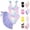 Purple#04, variant on YOUYEDIAN 2 Piece Toddler Swimsuit Girl Teen Cute Sleeveless Spaghetti Straps Tankini Tops Bathing Suits Summer Beach High Waist Swimwear Set (Pink#04, 8-9 Years)