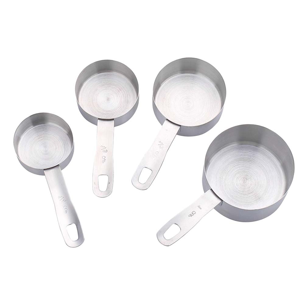KETPOT Measuring Cups & Spoons Set of 10 Pieces, Stackable Cups and Spoons,  Nesting Measure Cups and Measuring Spoons with Stainless Steel Handle