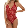 thumbnail image 2 of uublik Valentines Lingerie Set for Women Bodysuit Lace Plus Size Sexy Naughty Babydoll, 2 of 5