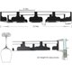 thumbnail image 3 of Estante para copas de vino, debajo del gabinete, estante para copas de vino, soporte para copas, colgador de almacenamiento de metal, organizador colgante para bar, cocina, 4 niveles, negro, 3 of 5