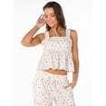 thumbnail image 3 of Celebrity Pink Women's Flutter Sleeve Peplum Top, Sizes XS-XXXL, 3 of 7