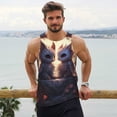 thumbnail image 6 of KLL Romantic Rose Animal Couple Print Men's Muscle Gym Workout Stringer Tank Tops Bodybuilding Fitness T-Shirts Tank Tops Men-Medium, 6 of 7