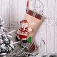 thumbnail image 3 of Yuarrent Calcetín navideño tradicional, accesorios colgantes de Navidad para el hogar, decoración colgante, colgantes de calcetín, bolsa de dulces Kits de decoración para fiestas Muñeco de nieve Yuarrent HA068969-02, 3 of 6