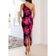 thumbnail image 5 of Vestido PRETTYGARDEN Ajustado de Un Hombro con Estampado Floral Mediano, 5 of 6