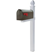 Gibraltar Mailboxes Elite Post-Mount Mailbox - Galvanized Steel, Rust Resistant - Bronze — Home & Garage Storage, Stackable Design
