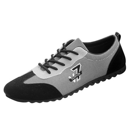 

PMUYBHF Mens Casual Shoes Fashion All Season Men Casual Shoes Flat Non Slip Sole Lace up Breathable and Comfortable Colorblock